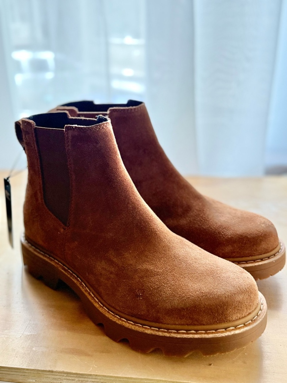 Sorel Revel Road Chelsea Suede Ankle Boots - Velvet Tan